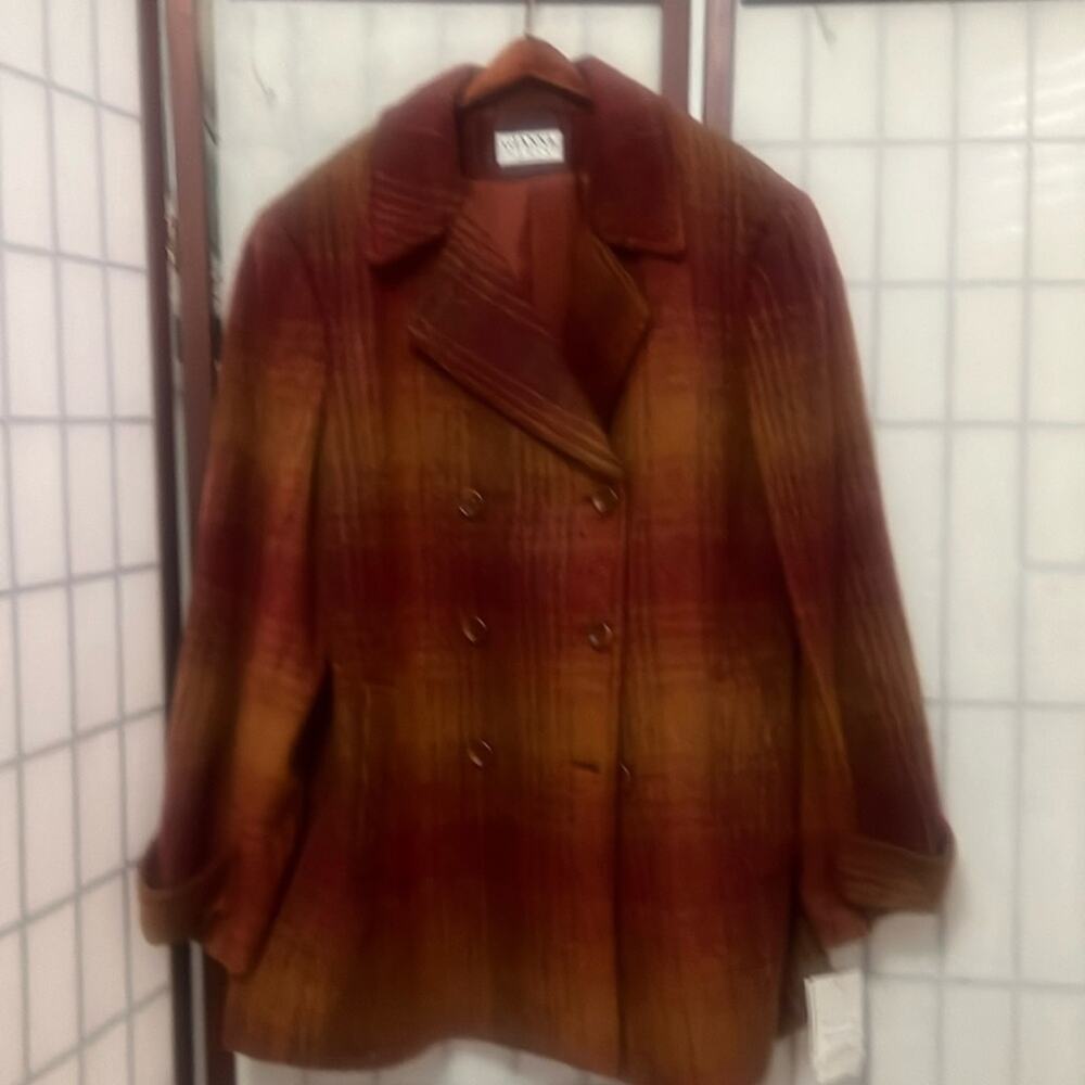 GIANNI‎ WOMAN AUTUMN NWT OUTING PLAID JACKET/BLAZER SIZE 16
